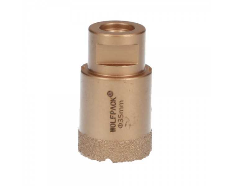 Corona Diamante Para Amoladora Ø 35 mm. Conexión Rosca M14. Corte Seco