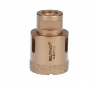 Corona Diamante Para Amoladora Ø 40 mm. Conexión Rosca M14. Corte Seco