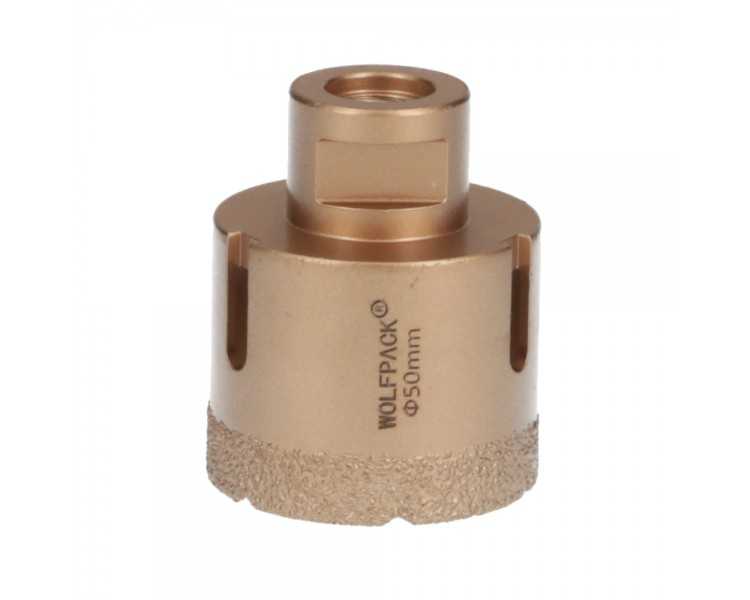 Corona Diamante Para Amoladora Ø 50 mm. Conexión Rosca M14. Corte Seco