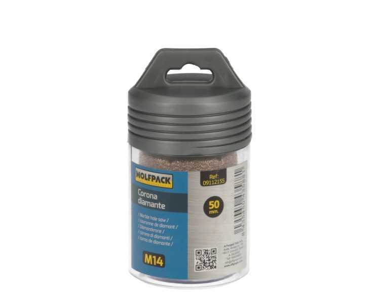 Corona Diamante Para Amoladora Ø 50 mm. Conexión Rosca M14. Corte Seco