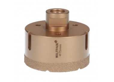 Corona Diamante Para Amoladora Ø 75 mm. Conexión Rosca M14. Corte Seco