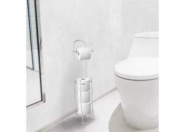 Portarrollos Papel Higienico Vertical Para Baño, Rollos De Reserva, Ø 15 x 65 cm.