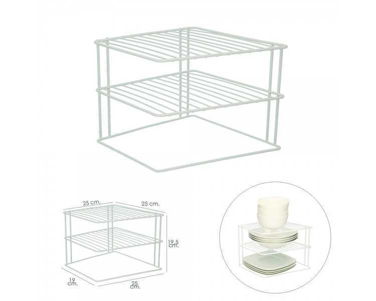 Estante Forma De Esquina Para Cocina, 90 Grados, 3 niveles