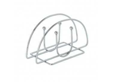 Servilletero Mesa,  Acero Cromado Forma Semicircular Vertical