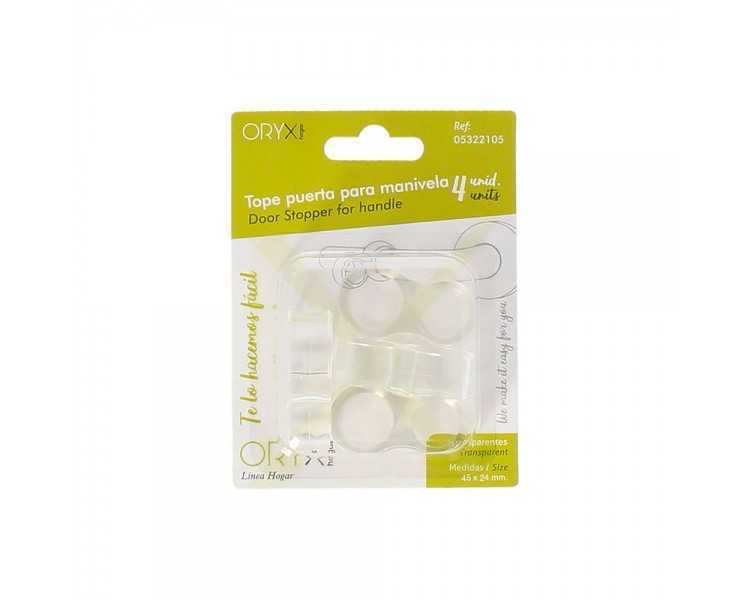 Tope Puerta Para Manivela Transparente (Blister 4 Unidades)