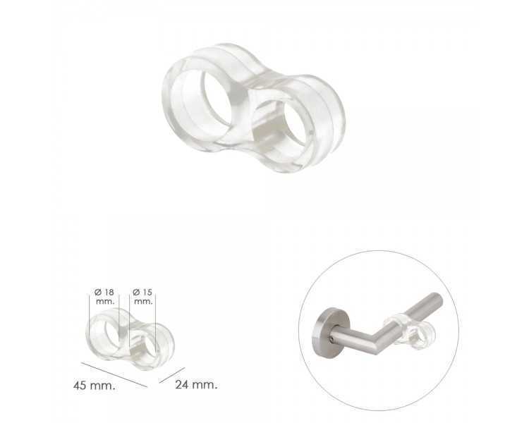 Tope Puerta Para Manivela Transparente (Blister 4 Unidades)