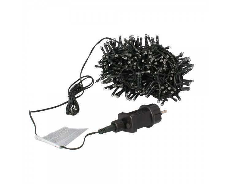 Guirnalda Luces Navidad 300 Leds Color Azul Hielo. Luz Navidad Interiores y Exteriores Ip44