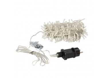 Guirnalda Luces Navidad 300 Leds Color Blanco Frio Luz Navidad Interiores y Exteriores Ip44. Cable Transparente.