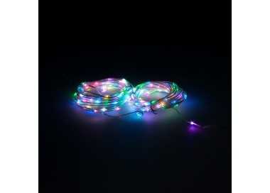 Guirnalda Luces Navidad 200 Leds Multicolor RGB Con Mando Luz Navidad Interiores y Exteriores Ip44