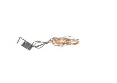 Guirnalda Luces Navidad Microled 60 Leds Color Blanco Calido.Luz navidad interiores IP20 A Pilas (3 AA No Incluidas)