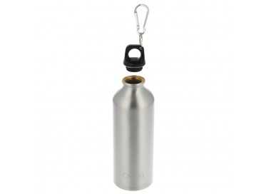 Botella de Agua Aluminio Con mosqueton, Cierre hermetico 500 ml.