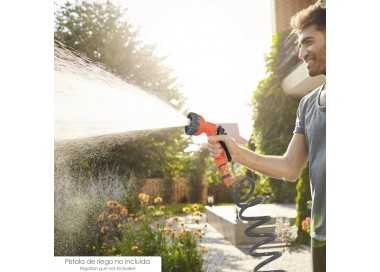 Manguera  Extensible Espiral Autoenroscable Para Riego Jardin Con Conectores 15 Metros