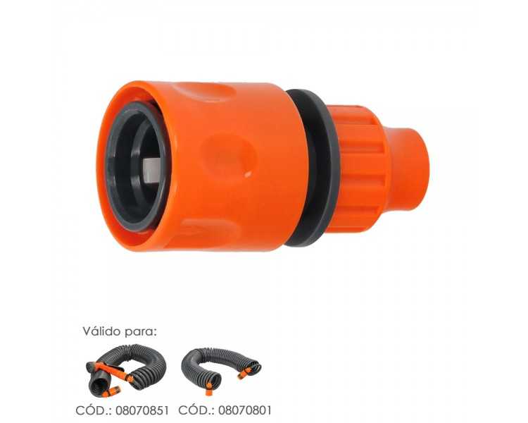 Conector Manguera Tubo Autoenroscable 10x12 mm.