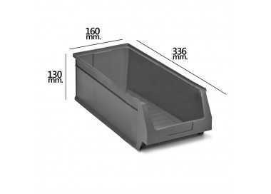 Gaveta Apilable Almacenamiento Gris Nº53  336x160x130 mm.