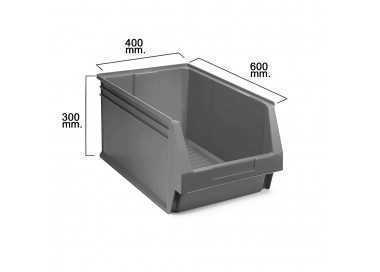 Gaveta Apilable Almacenamiento Gris Nº60 600x400x300 mm.