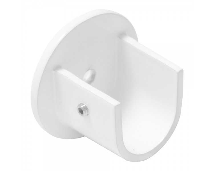 Soporte Zirconio Lateral Para Barras Ø 20 mm. Acabado Blanco (2 Piezas)