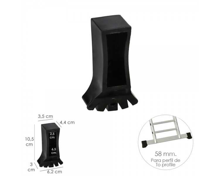 Contera Larguero Escalera 2 y 3 tramos /  Escalera Multiposicional con Perfil 58 mm. Versión 2019