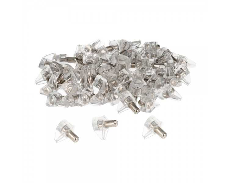 Soporte de Plastico Con Anclaje Metalico 5 Ø mm. Para Estanterias / Estantes (Caja 100 Unidades)