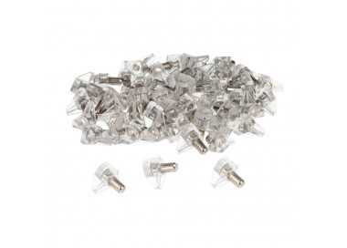 Soporte de Plastico Con Anclaje Metalico 5 Ø mm. Para Estanterias / Estantes (Caja 100 Unidades)