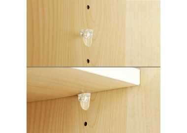 Soporte de Plastico Con Anclaje Metalico 5 Ø mm. Para Estanterias / Estantes (Caja 100 Unidades)