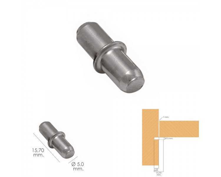 Soporte de Metalico Con Anclaje 5 Ø mm. Para Estanterias / Estantes (Caja 100 Unidades)