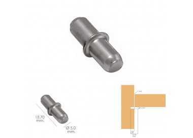 Soporte de Metalico Con Anclaje 5 Ø mm. Para Estanterias / Estantes (Caja 100 Unidades)