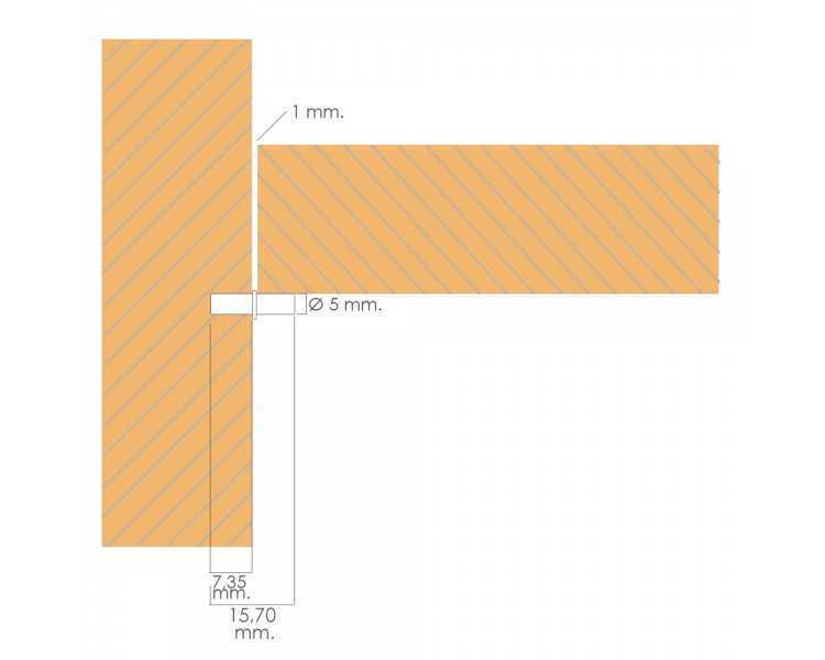 Soporte de Metalico Con Anclaje 5 Ø mm. Para Estanterias / Estantes (Caja 100 Unidades)