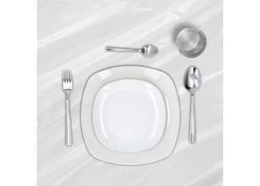 Mantel Hule Redondo Transparente Impermeable Antimanchas PVC Ø 140 cm. Uso Interior y Exterior
