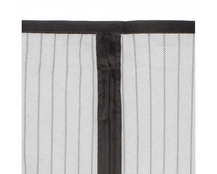 Cortina Mosquitera Para Puertas Con Cierre Central Magnetico Automatico 120 x 240 (Alt.) cm. Color Negro.
