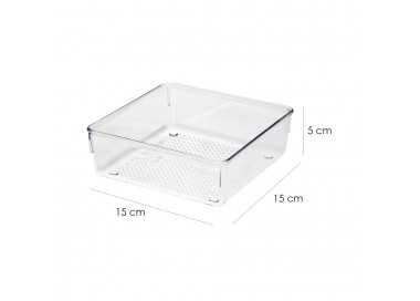 Organizador de Plastico Para Cajones "System Nº3"  15x15x5 cm.
