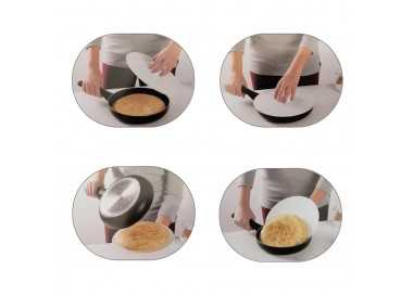 Tapa Plastico Giratortillas Oryx Ø 25,5 cm. (Tapa Vuelve Tortillas, Tapa Giratortillas, Tapa Gira Tortillas)
