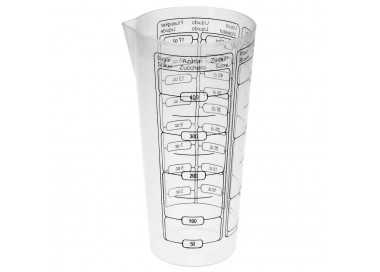 Vaso Medidor Plastico Oryx 500 ml. 8,5x6x16 cm.