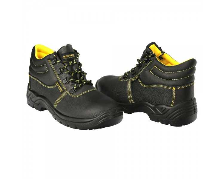 Botas Seguridad S3 Piel Negra Wolfpack  Nº 48 Vestuario Laboral,calzado Seguridad, Botas Trabajo. (Par)