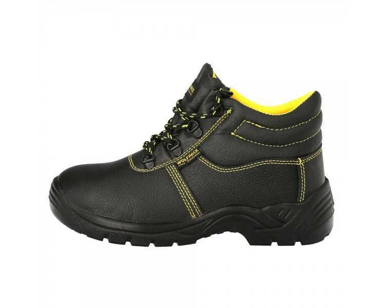 Botas Seguridad S3 Piel Negra Wolfpack  Nº 48 Vestuario Laboral,calzado Seguridad, Botas Trabajo. (Par)