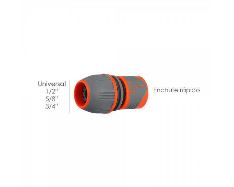 Conector Manguera Plastico Universal  1/2" 5/8" 3/4"