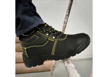 Botas Seguridad S3 Piel Negra Wolfpack  Nº 37 Vestuario Laboral,calzado Seguridad, Botas Trabajo. (Par)