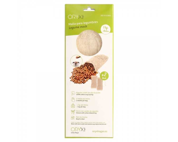 Malla / Bolsa Para Coccion Legumbres Algodon 1 Kg Pack De 2 Unidades. Algodon 100% Organico