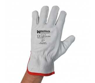 Guantes Piel FLOR  9" C/Colgador (Par)