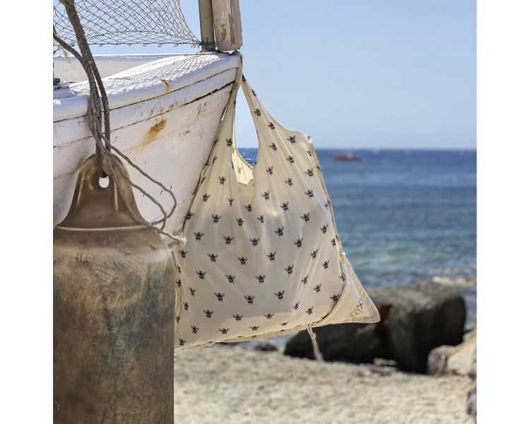 Bolsa Compra Algodon Organico 100% Plegable 52x47 cm.