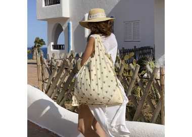 Bolsa Compra Algodon Organico 100% Plegable 52x47 cm.