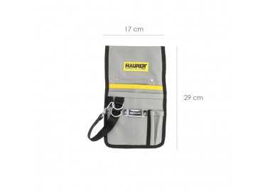 Funda Bolsa Porta Herramientas Para Cinturon Con 7 Bolsillos y Mosqueton Portaherramientas Electricista Multibolsillos Poliester