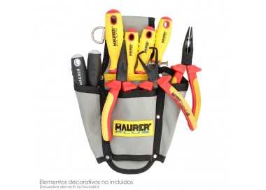 Funda Bolsa Porta Herramientas Para Cinturon Con 4 Bolsillos. Portaherramientas Electricista Multibolsillos Poliester