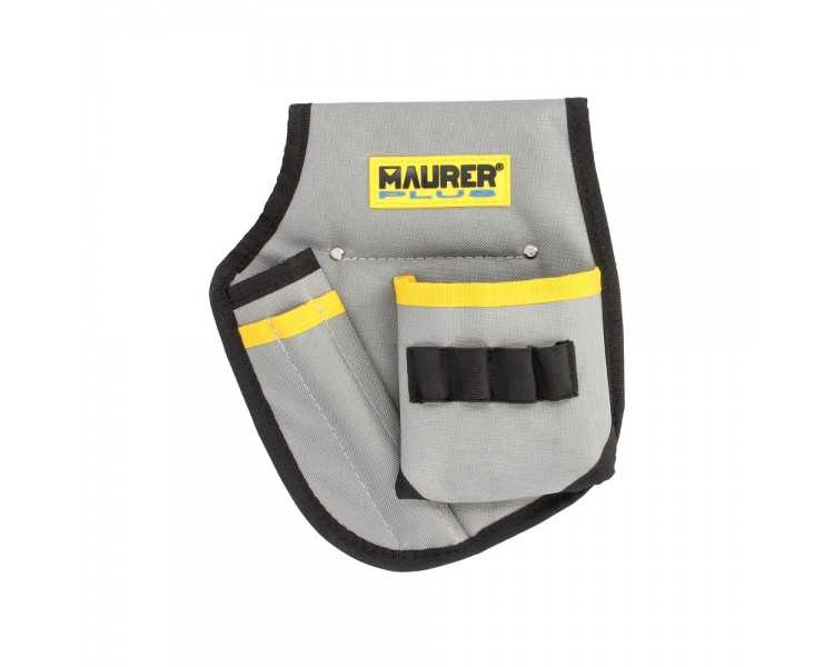 Funda Bolsa Porta Herramientas Para Cinturon Con 3 Bolsillos y 4 Elasticos. Portaherramientas Electricista Multibolsillos