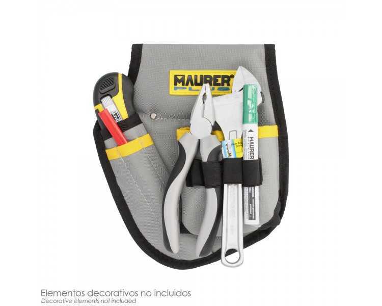 Funda Bolsa Porta Herramientas Para Cinturon Con 3 Bolsillos y 4 Elasticos. Portaherramientas Electricista Multibolsillos