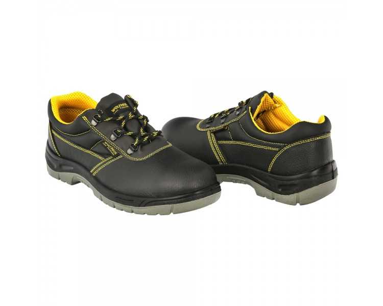 Zapatos Seguridad S3 Piel Negra Wolfpack  Nº 39 Vestuario Laboral,calzado Seguridad, Botas Trabajo. (Par)