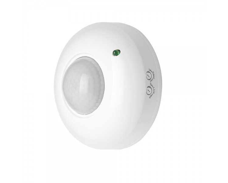 Detector De Movimiento Por Infrarrojos Con Sensor Crepuscular 360°. Ajustable