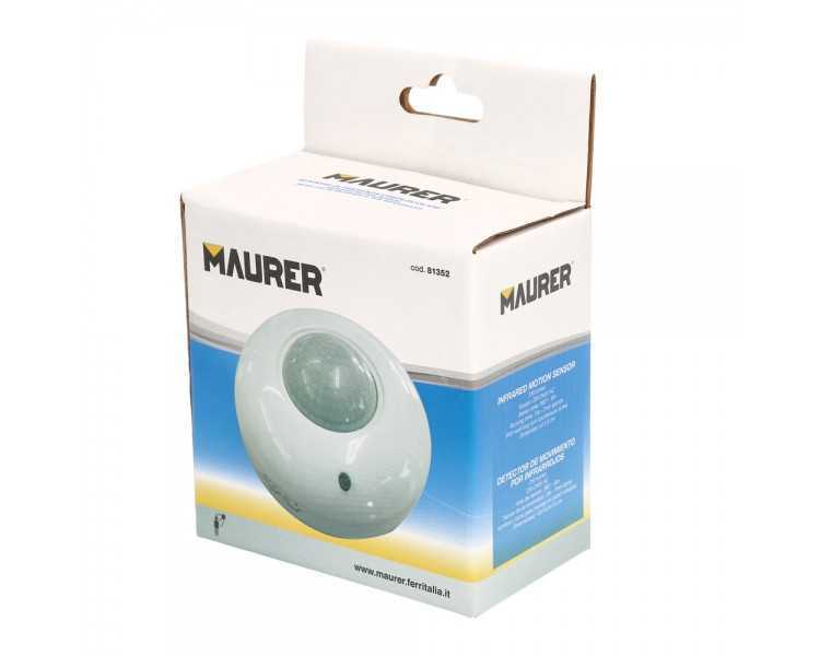Detector De Movimiento Por Infrarrojos Con Sensor Crepuscular 360°. Ajustable