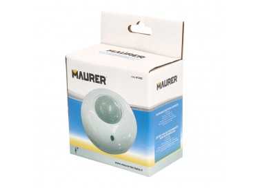 Detector De Movimiento Por Infrarrojos Con Sensor Crepuscular 360°. Ajustable