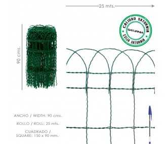 Malla Electrosoldada Plastificada Residence Altura 90 cm. Rollo 25 Metros