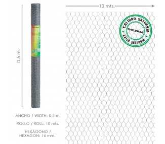 Enrejado Triple Torsion 16 / Ancho 50 cm. Rollo 10 Metros Uso Domestico